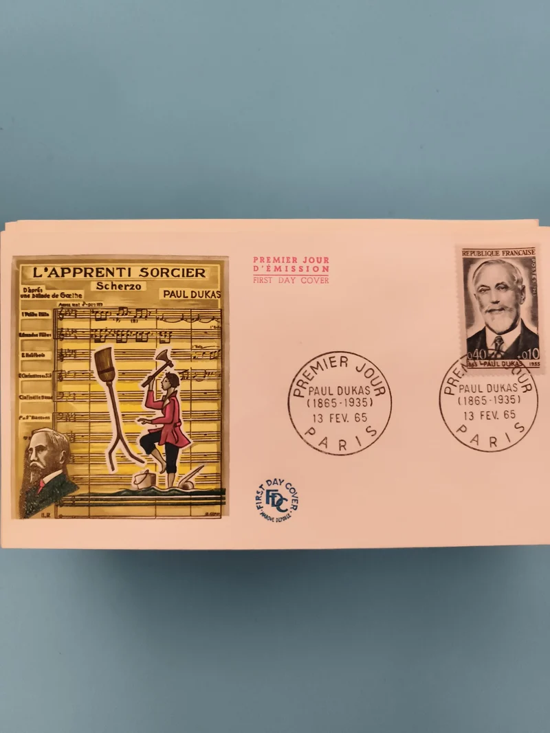 Lettre Premier Jour Paul Dukas 1965 L’Apprenti Sorcier FDC timbre musique