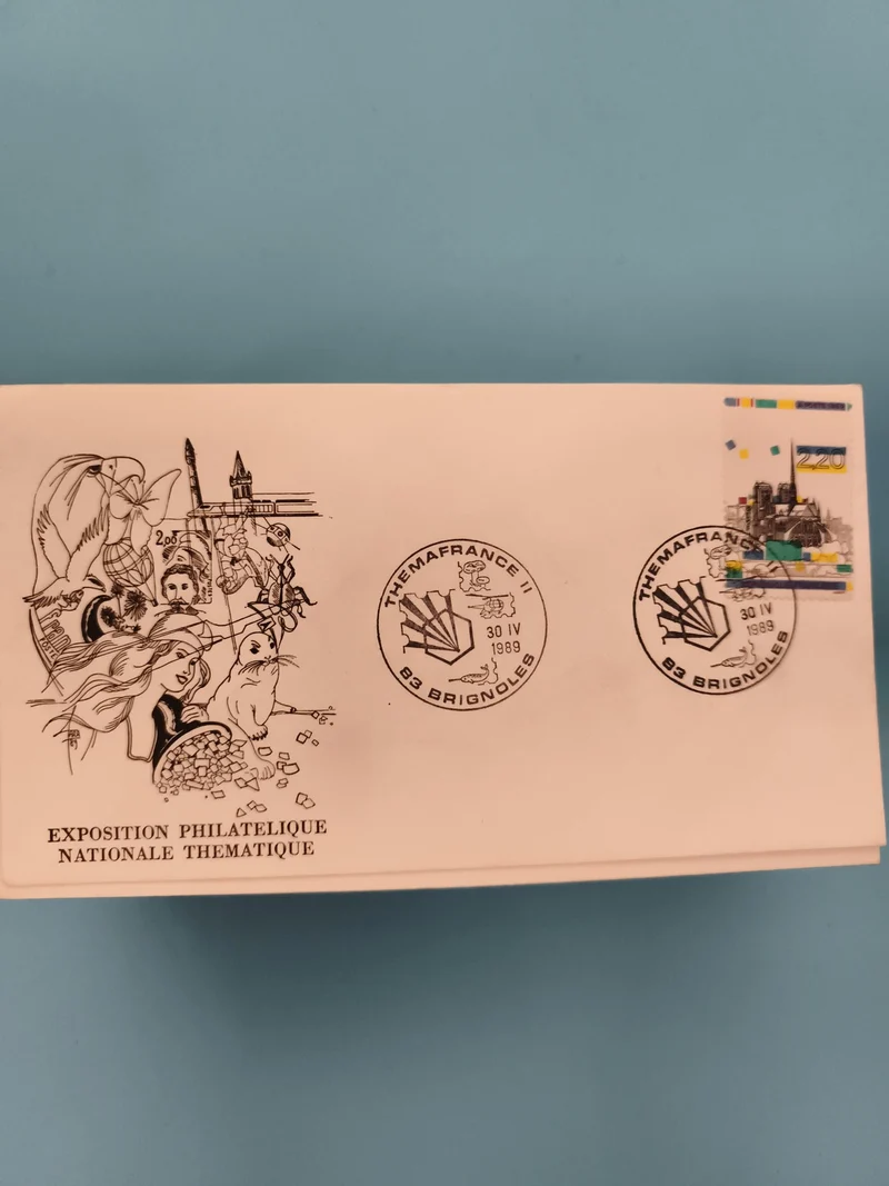 Lettre premier jour Exposition Philatélie 1989 Brignoles cachet THEMATIC