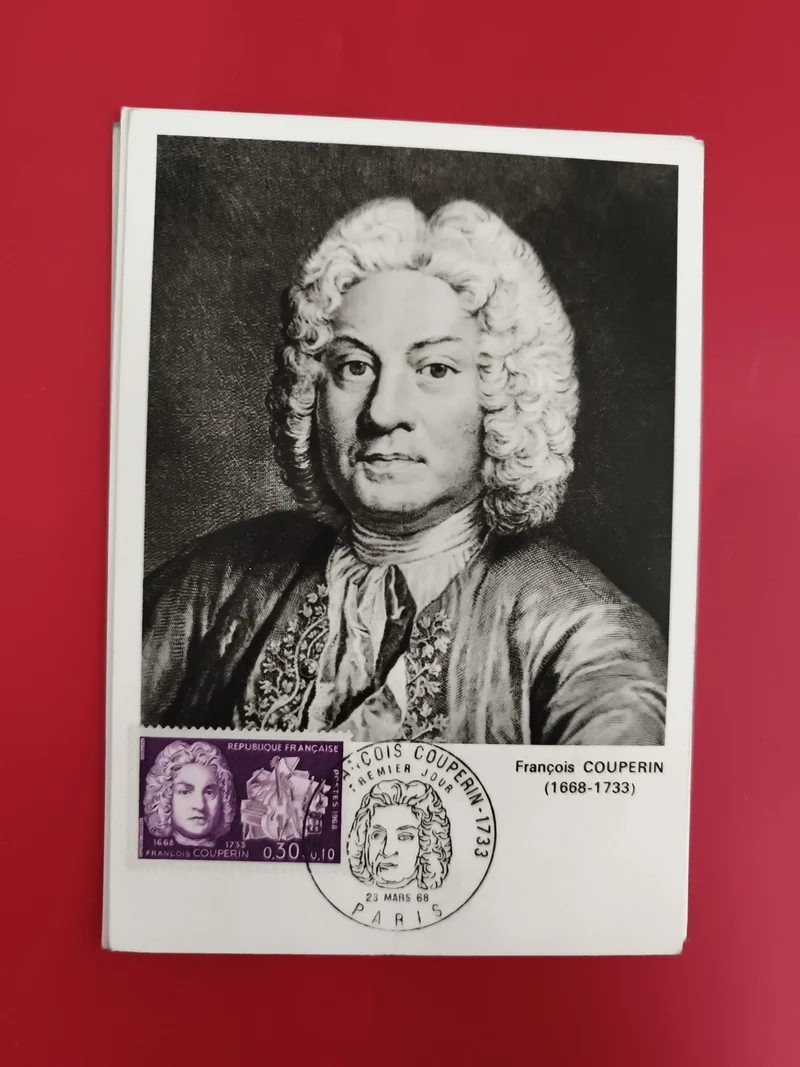 Carte FDC François Couperin 1968 timbre 0,30 FR philatélie Paris musique (Ref 1)