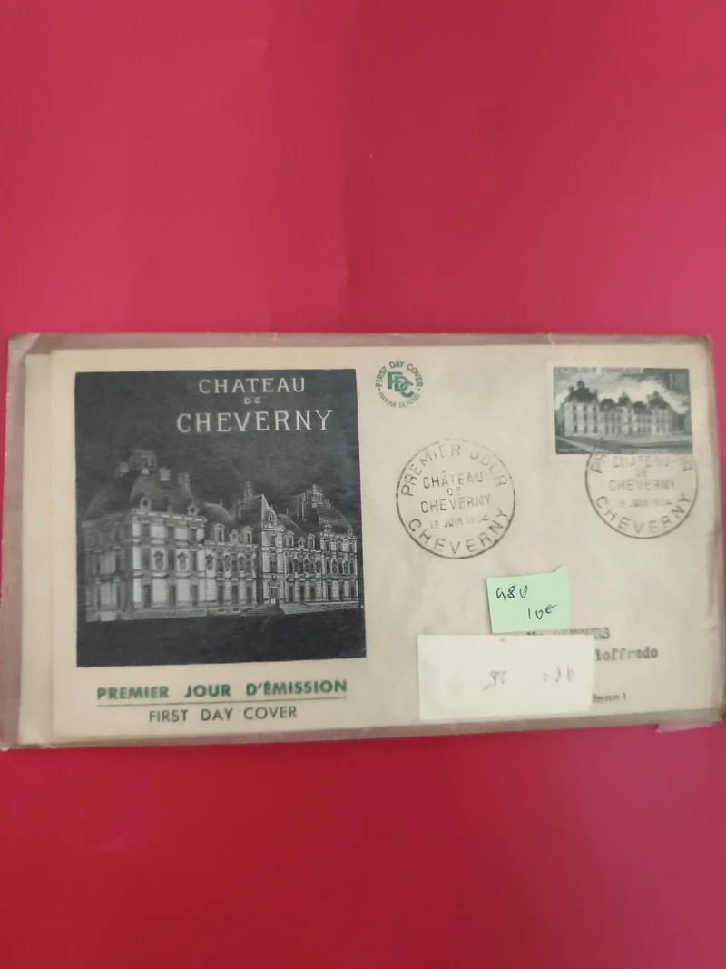 Lettre Premier Jour Château de Cheverny FDC philatélie France cachet illustré