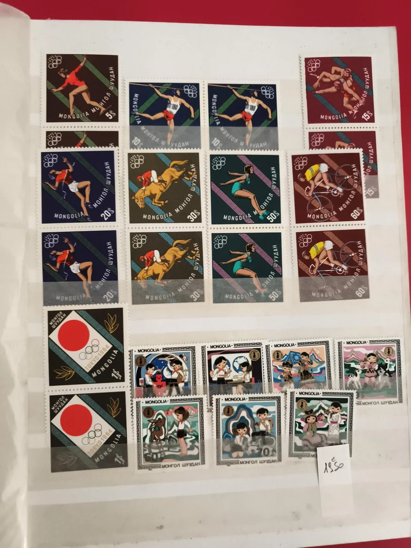 Timbres Mongolie sports Olympiques et jeunesse, séries complètes Philatélie