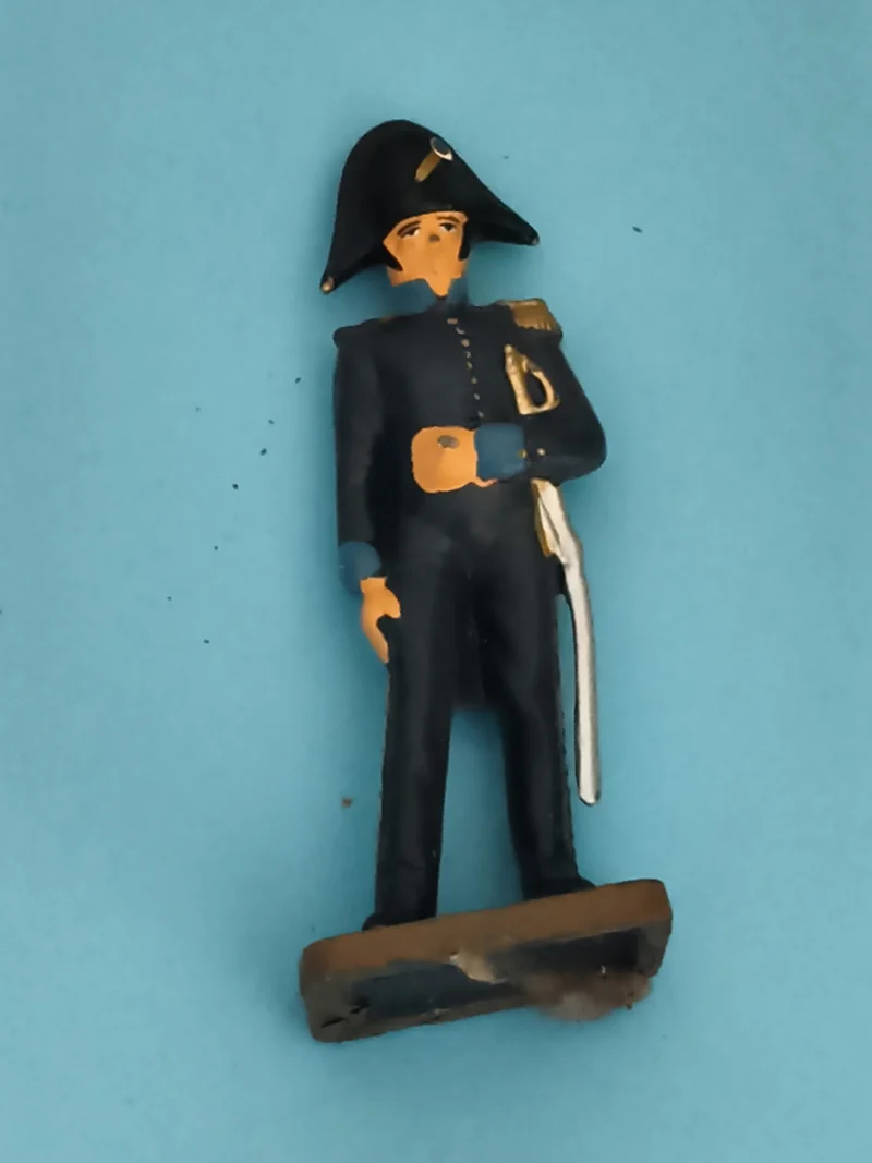 Figurine ancienne soldat Napoléon époque Empire plomb peint main vintage