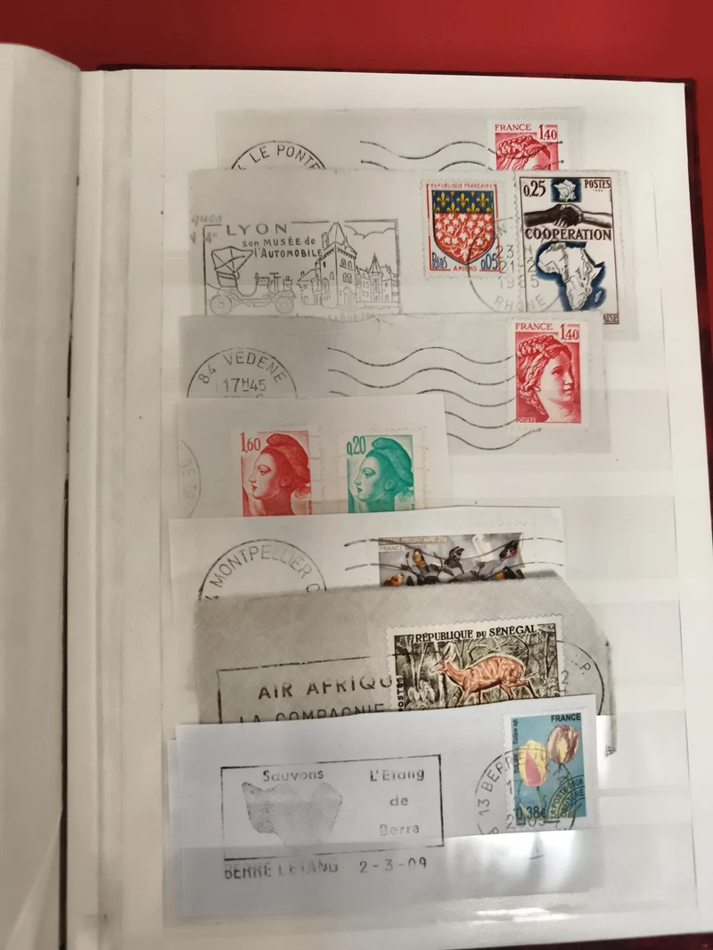 Lot enveloppes timbrées France Afrique oblitérées Marianne thématique animaux
