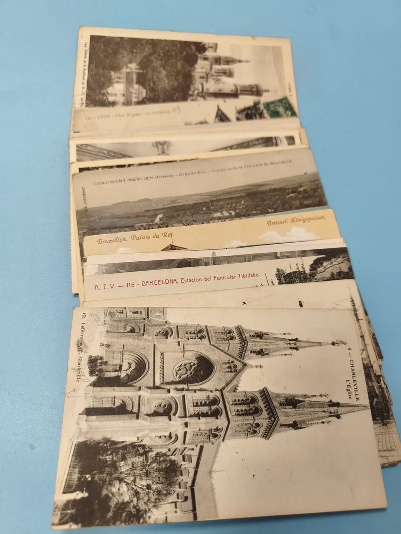Lot cartes postales anciennes CPA monuments villes France Europe vintage vrac