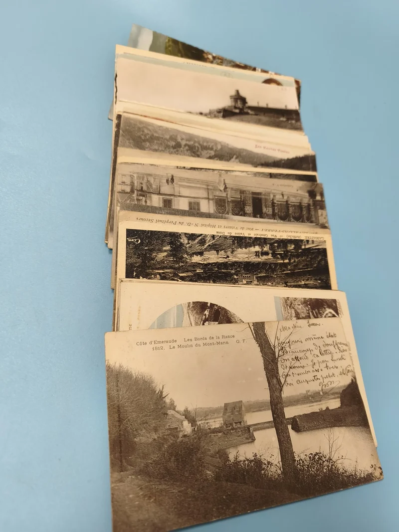 Lot cartes postales anciennes CPA paysages France, divers lieux, collection vint