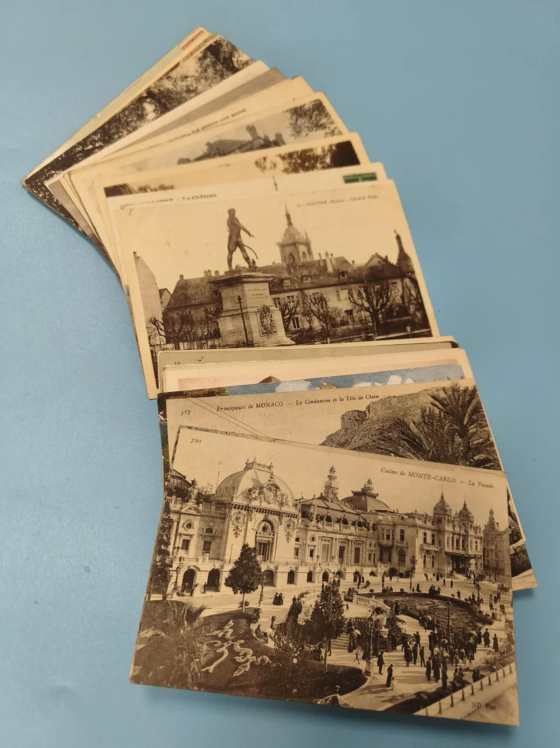 Lot cartes postales anciennes CPA divers lieux, noir et blanc, collection (Ref 1