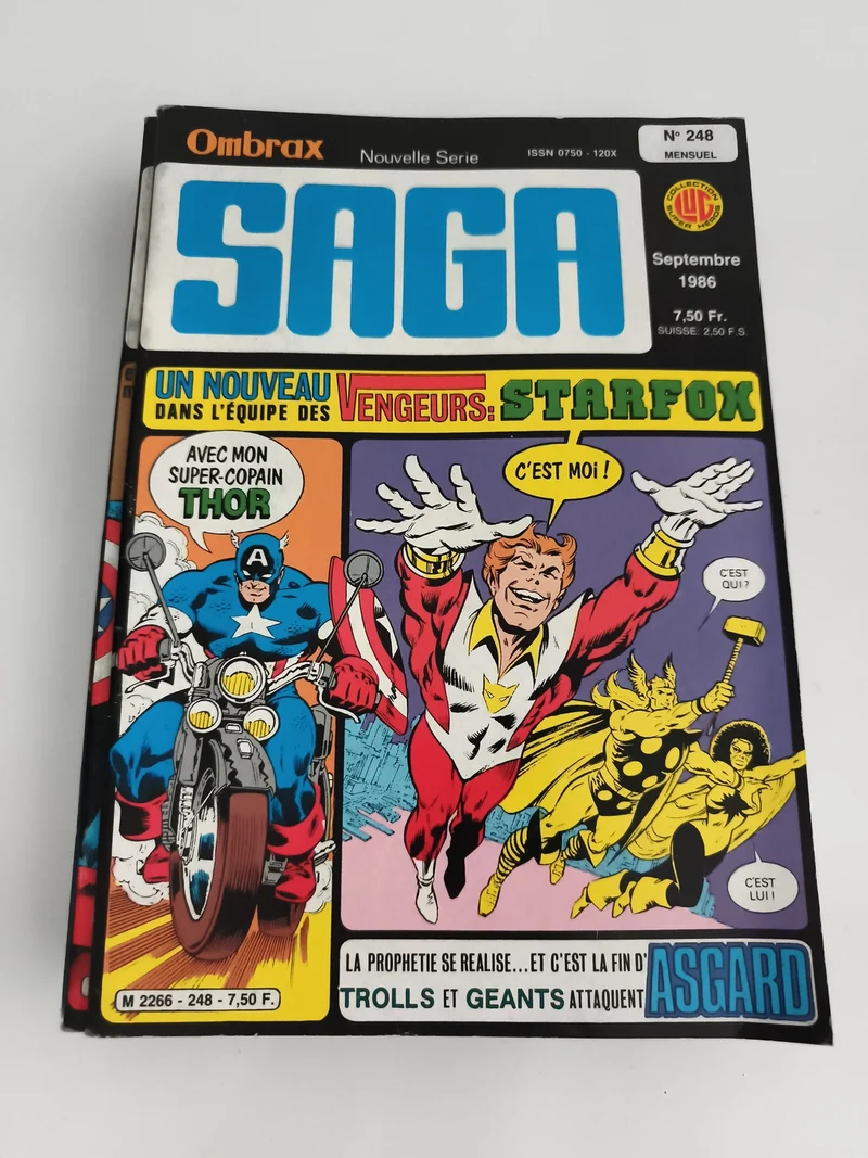 Comic Ombrax Saga n°248 septembre 1986 Starfox Marvel ancien très bon état
