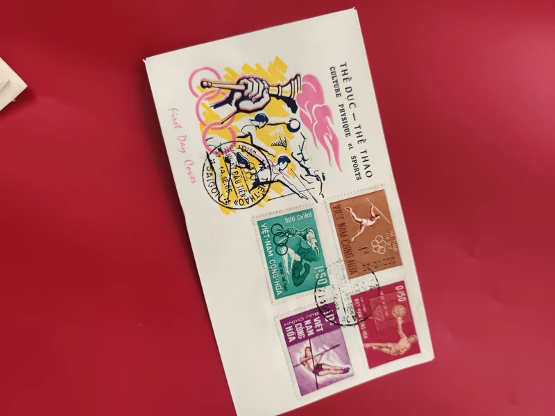 Enveloppe FDC Vietnam sports oblitérée, Thể Dục Thể Thao, timbres illustrés