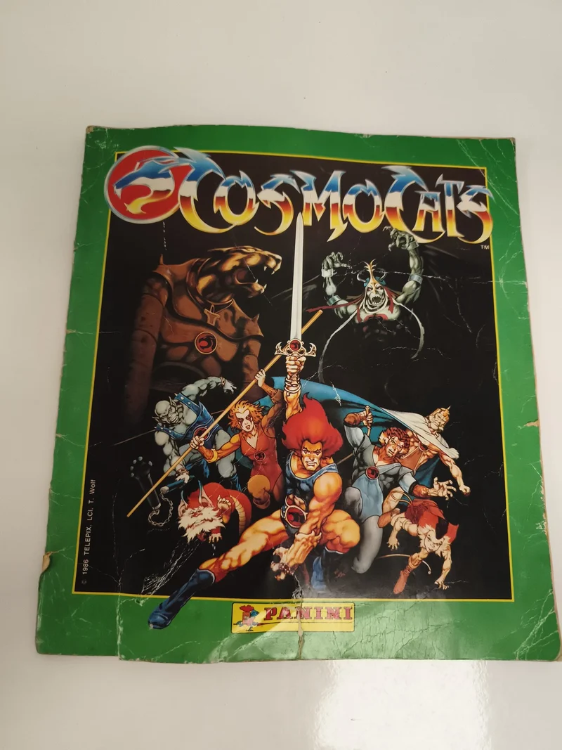 Album Panini Cosmocats vintage 1986 complet couverture verte dessin animé