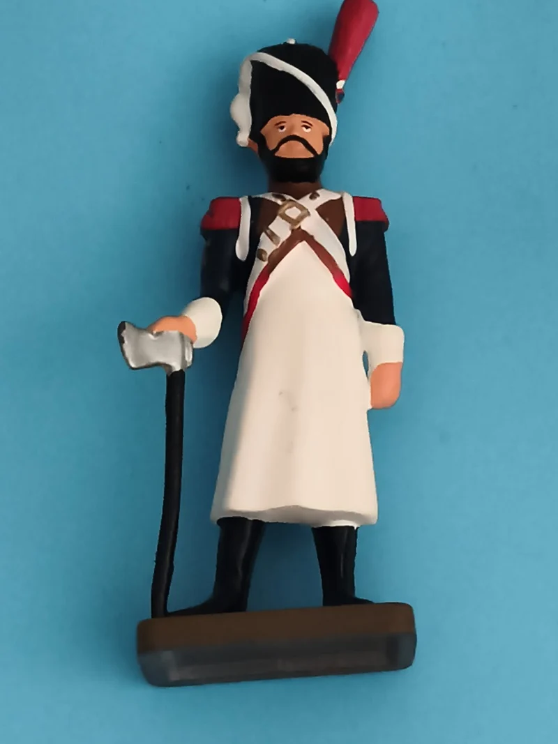 Figurine soldat plomb uniforme Empire ancien, militaire napoléonien vintage