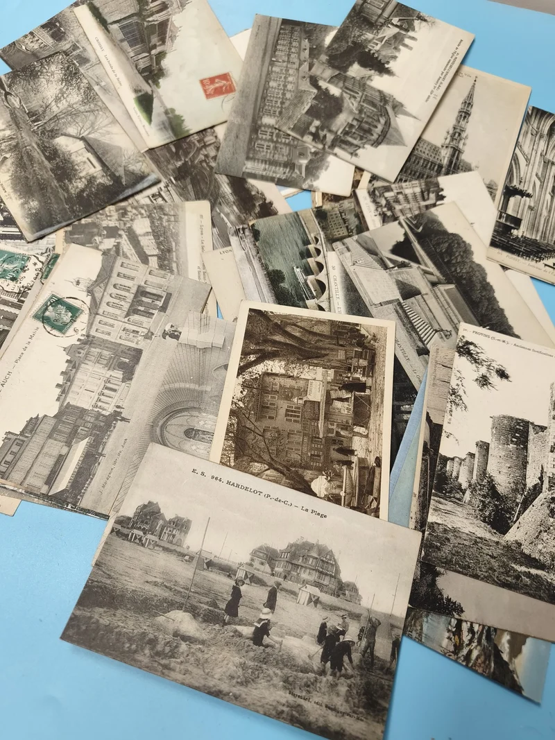 Lot cartes postales anciennes CPA divers lieux paysages monuments vintage (Ref 8