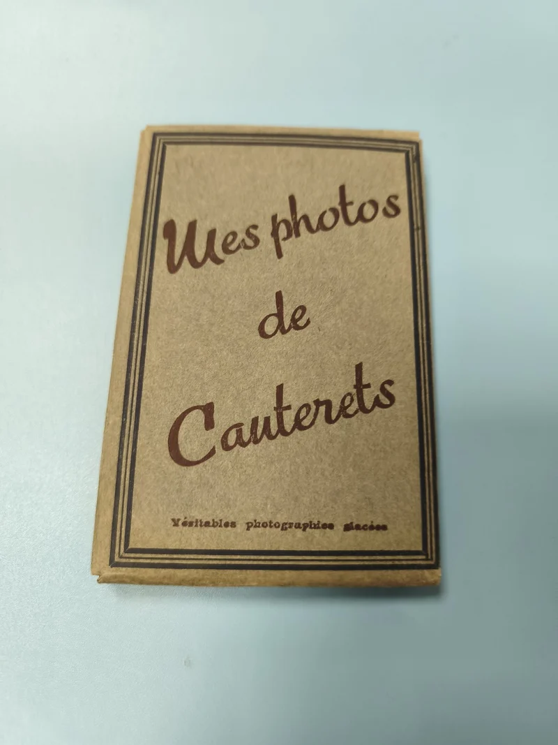Lot anciennes photographies Cauterets vintage, étui cartonné collection