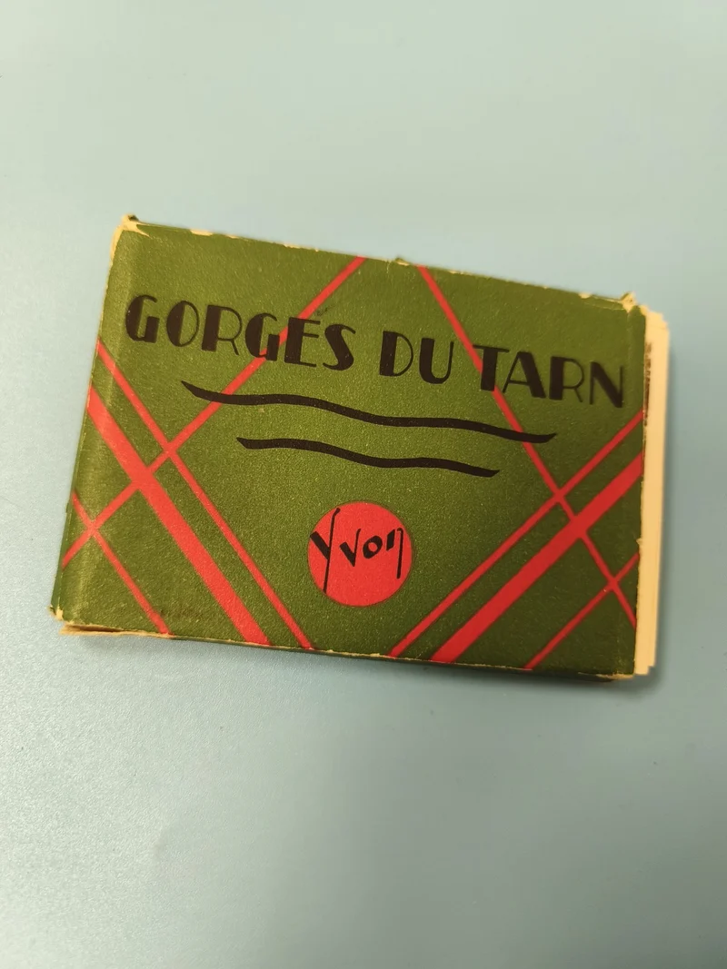 Lot ancien photos Gorges du Tarn pochette illustrée vintage collection