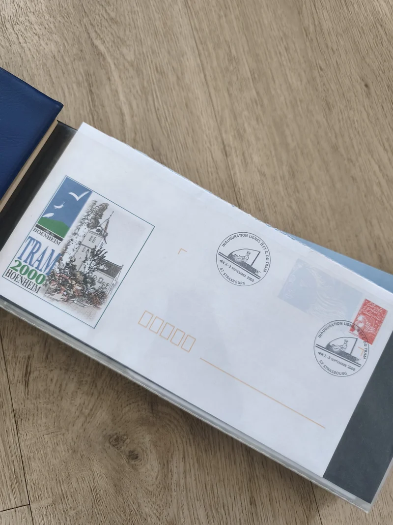 Enveloppe philatélie France oblitérée Tram 2000 Hoenheim Strasbourg