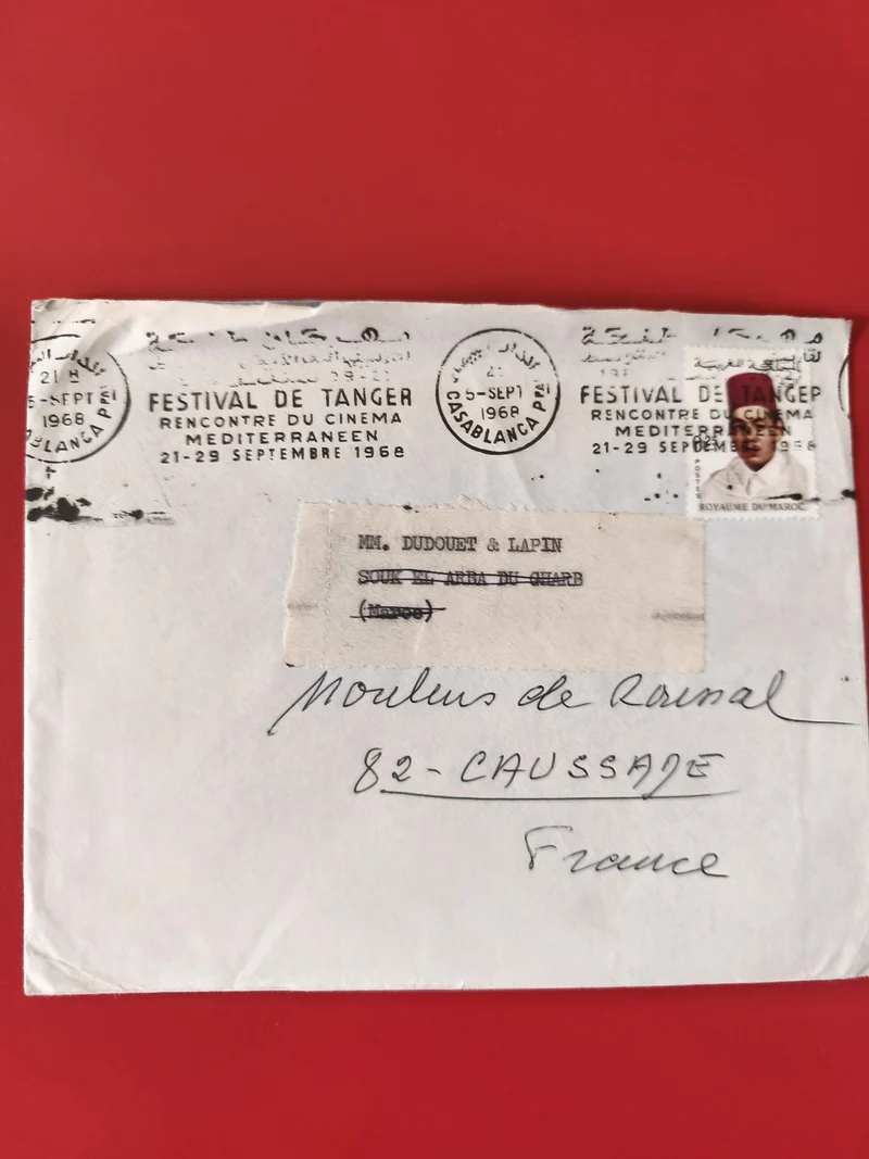 Enveloppe philatélie Festival de Tanger 1968 cachet Casablanca timbre Maroc