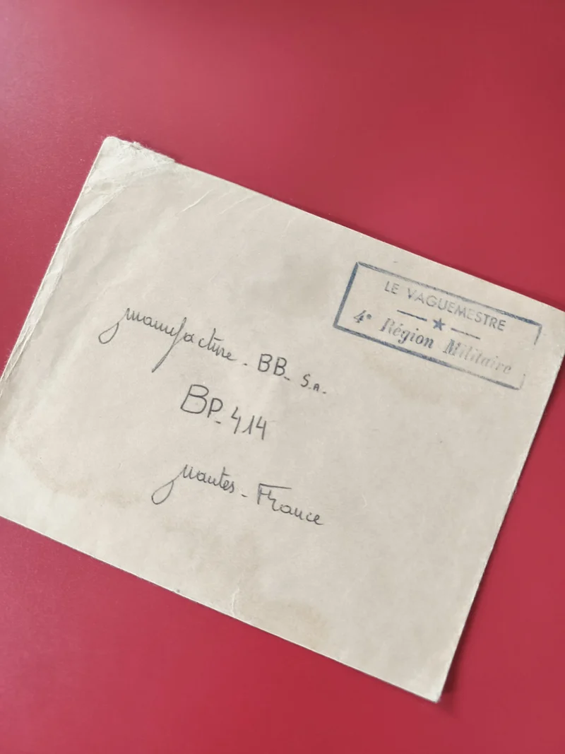 Enveloppe philatélie militaire française cachet "Le vaguemestre" 4e Région