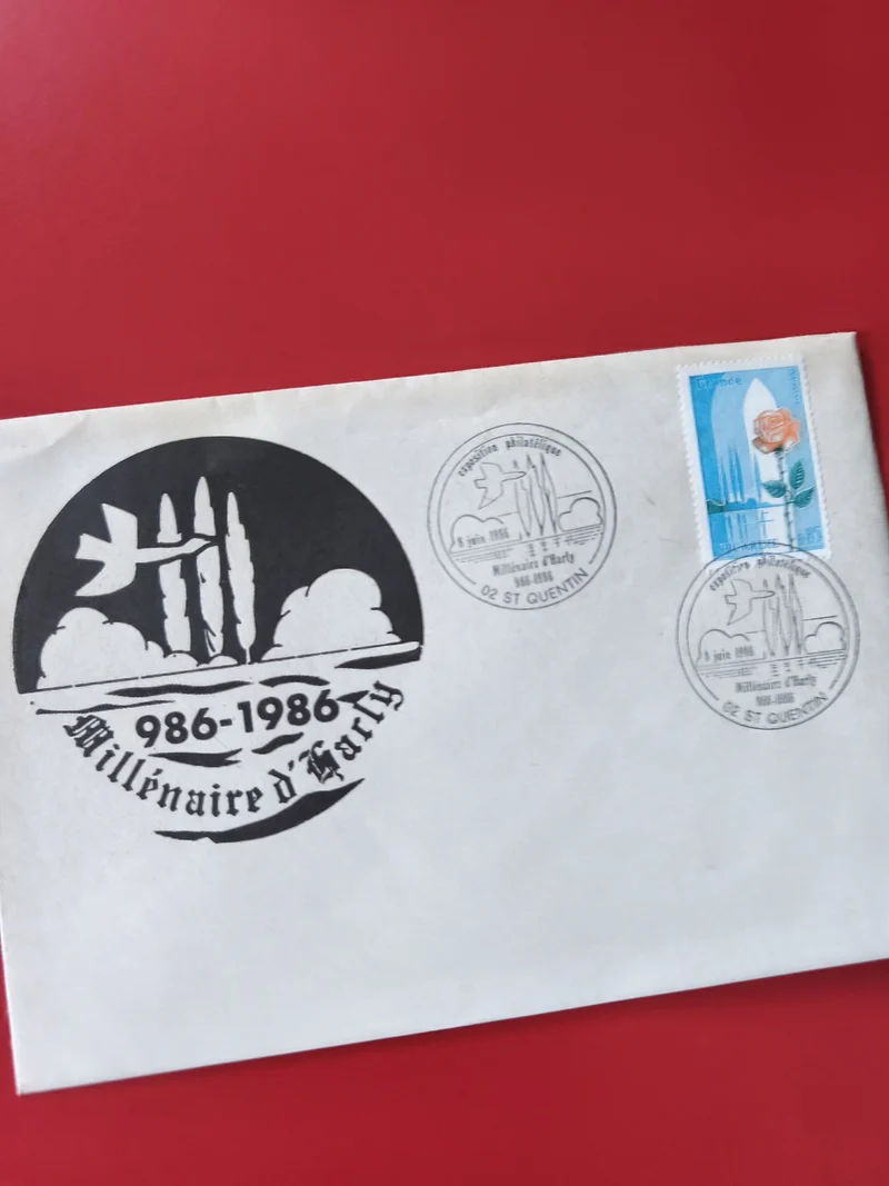 Enveloppe philatélie Millénaire d?Early 1986 avec timbre et cachets commémoratif