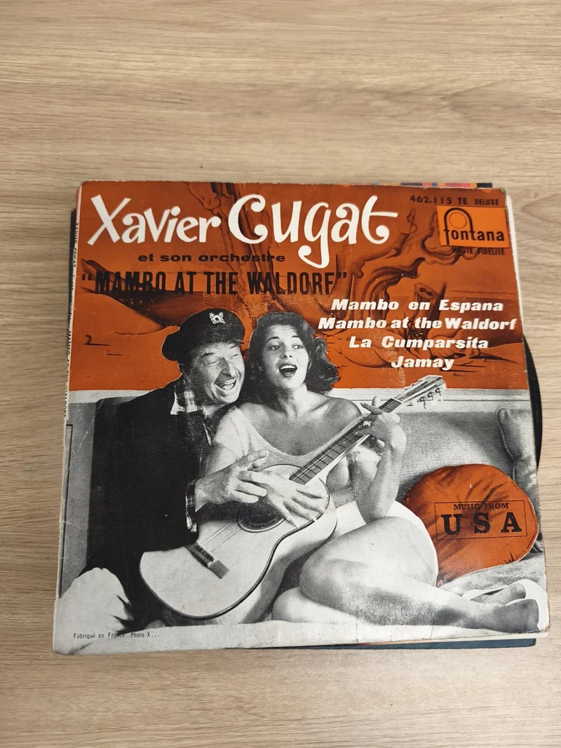 Vinyle 45T Xavier Cugat Mambo at the Waldorf pochette orange Fontana (Ref 2)