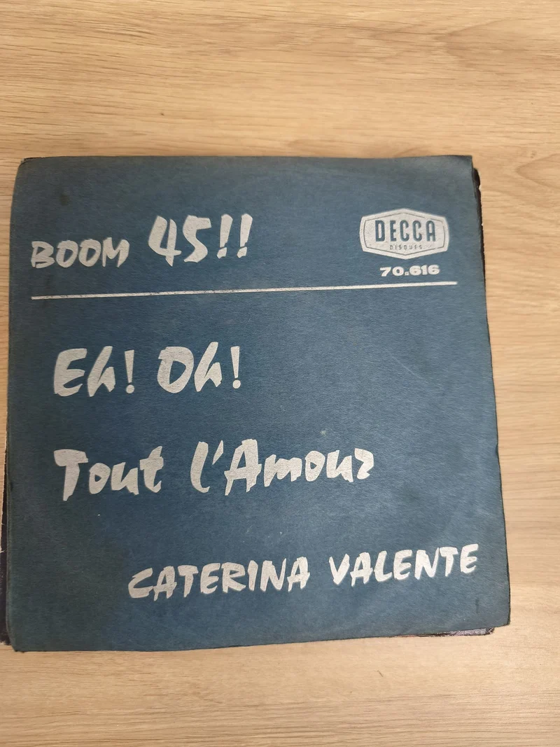 Vinyle 45 tours Caterina Valente Eh! Oh! Tout l?Amour pochette bleue DECCA