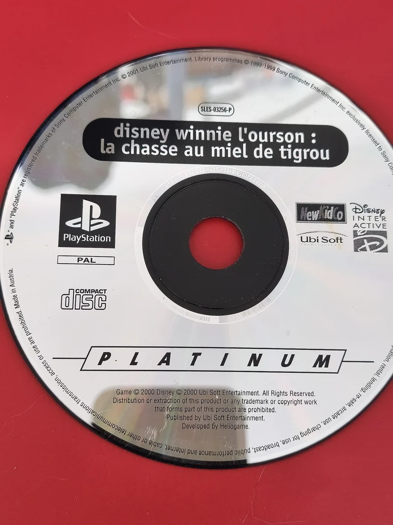 CD jeu PS1 Winnie l'Ourson - Disque seul pour console Sony Playstation