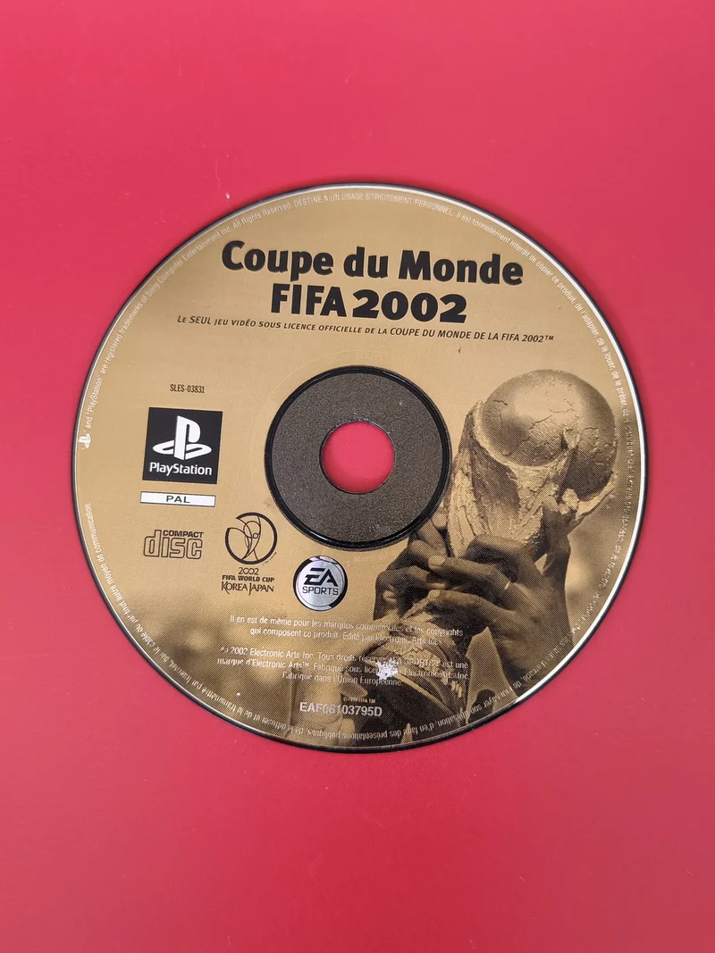 CD jeu FIFA Coupe du Monde 2002 pour PlayStation PS1 - disque seul fonctionnel