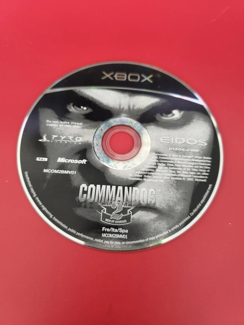 CD jeu Xbox Commandos 2 seul, disque d'origine pour console Microsoft