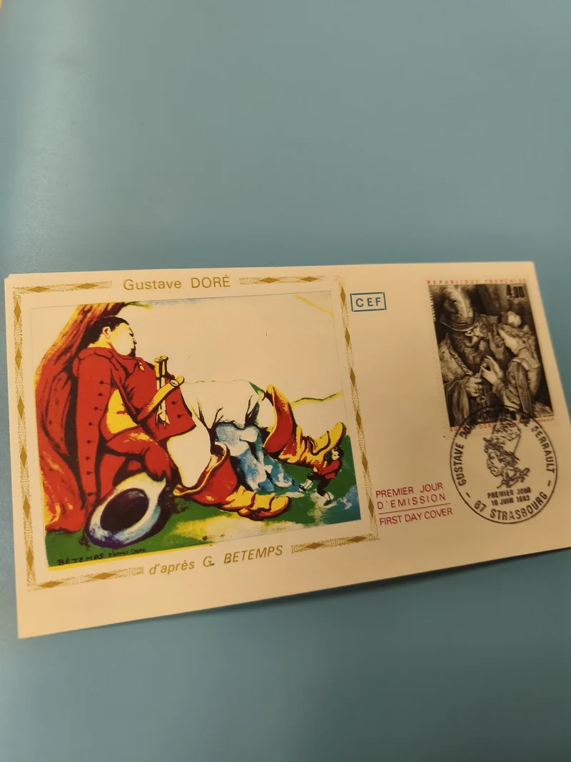 Enveloppe FDC premier jour d?émission Gustave Doré illustrée d?après Betemps (Re
