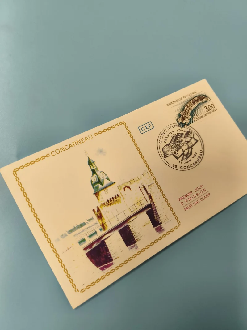 Enveloppe Premier Jour d?Émission FDC Concarneau timbre 3.00 illustration couleu
