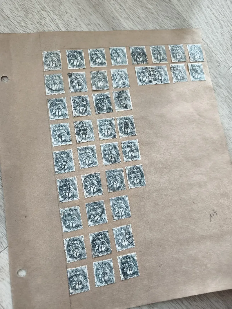 Gros lot timbres anciens Marianne étude, planche philatélie, oblitérés France