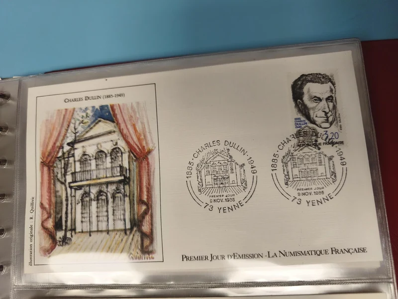 Enveloppe FDC premier jour Charles Dullin 1985 Yenne illustration théâtre