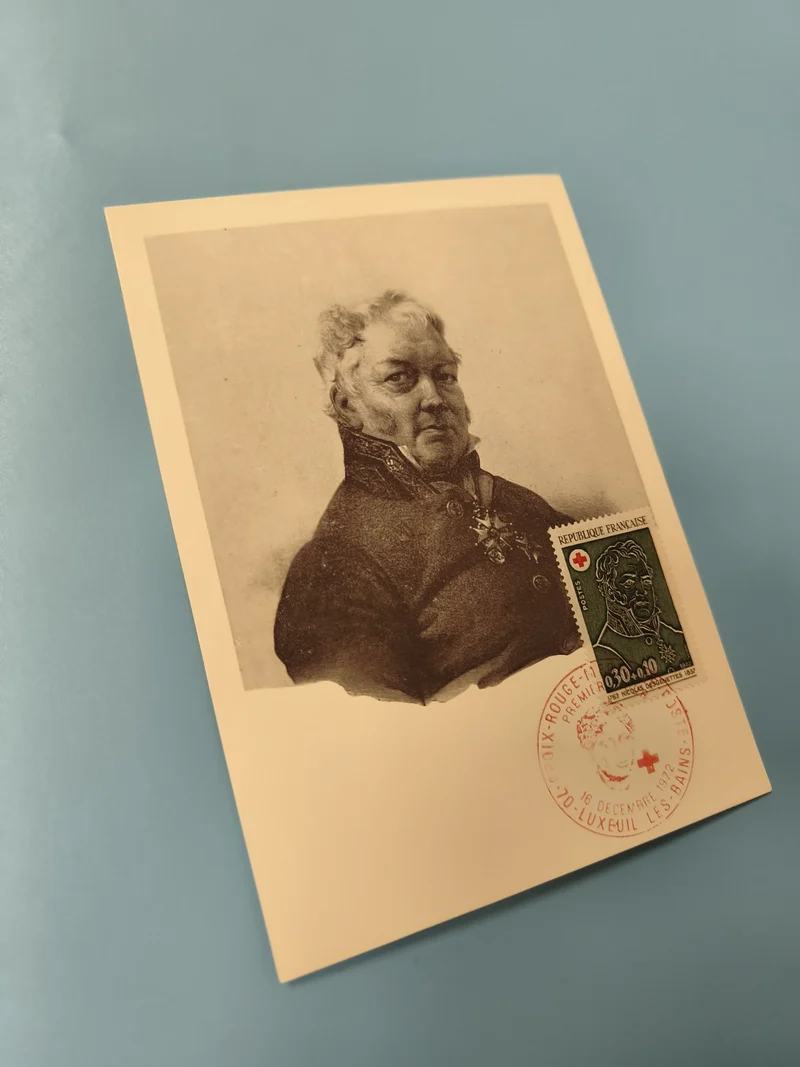 Enveloppe premier jour FDC Croix-Rouge portrait timbre illustré oblitération rou