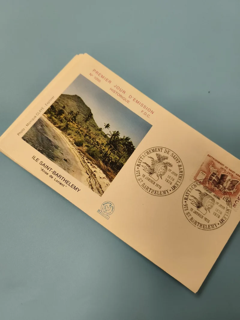 Enveloppe FDC premier jour d?émission Saint-Barthélemy timbre illustré (Ref 11)