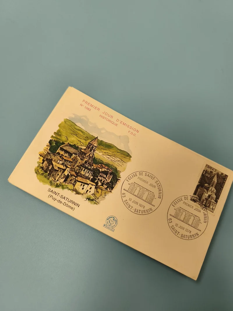 Enveloppe FDC Premier Jour Émission Saint-Saturnin Puy-de-Dôme illustrée