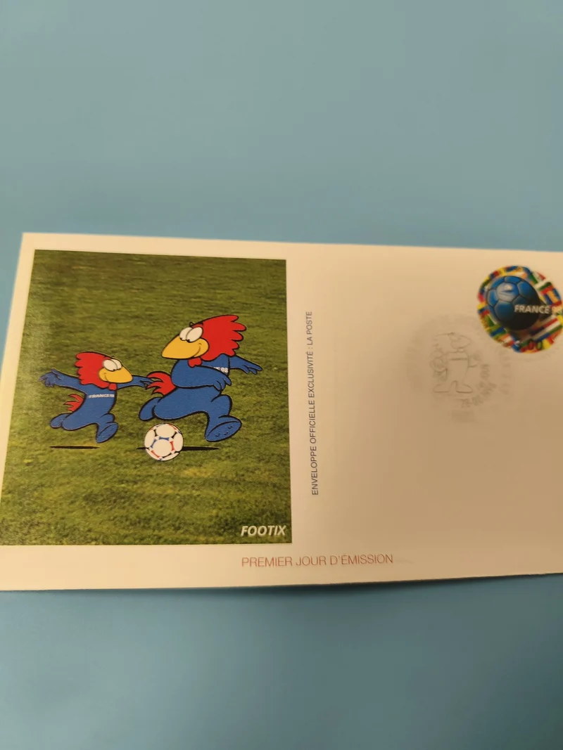 Enveloppe FDC Footix premier jour d?émission mascotte football France (Ref 11)