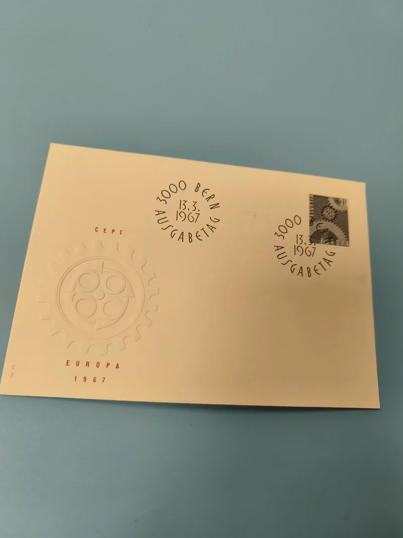 Enveloppe premier jour d?émission FDC Europa 1967 avec timbre Bern Suisse