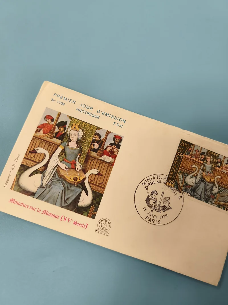Enveloppe FDC Premier Jour d?Émission Miniature sur la Musique, timbre 1979