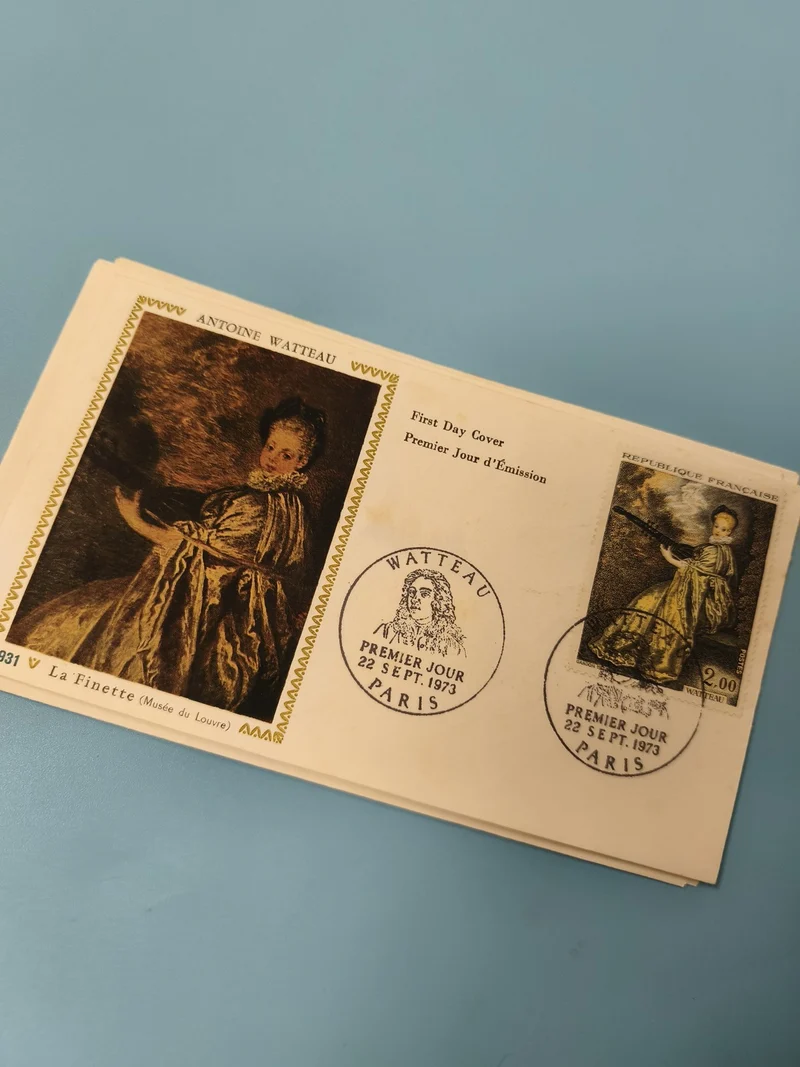 Enveloppe premier jour d?émission FDC Antoine Watteau La Finette Paris 1973