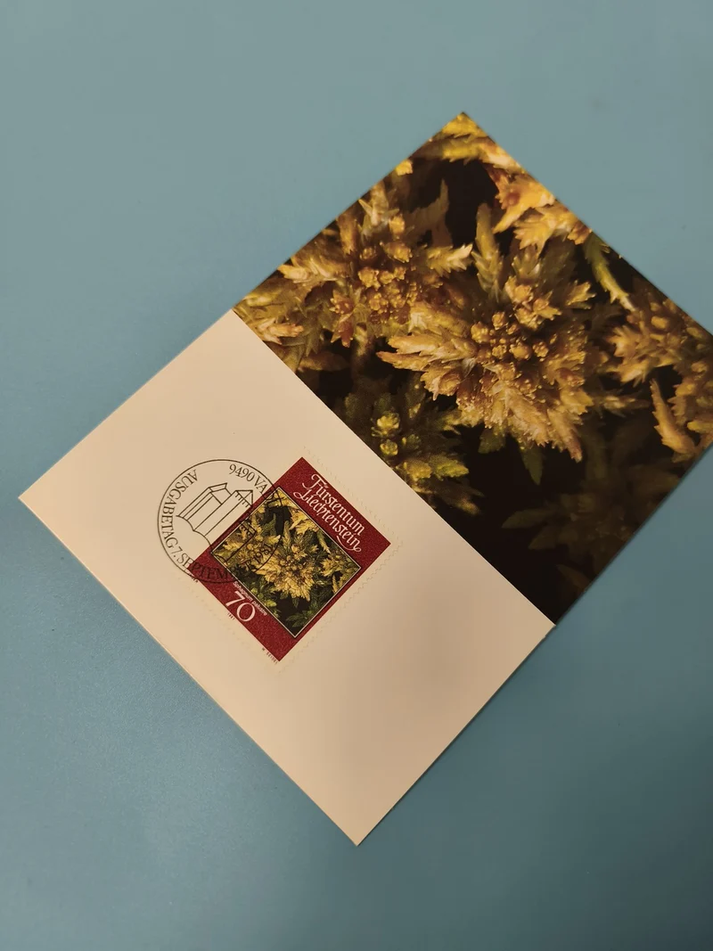Carte postale timbrée fleurs jaunes Museum Aquarell 70 Allemagne