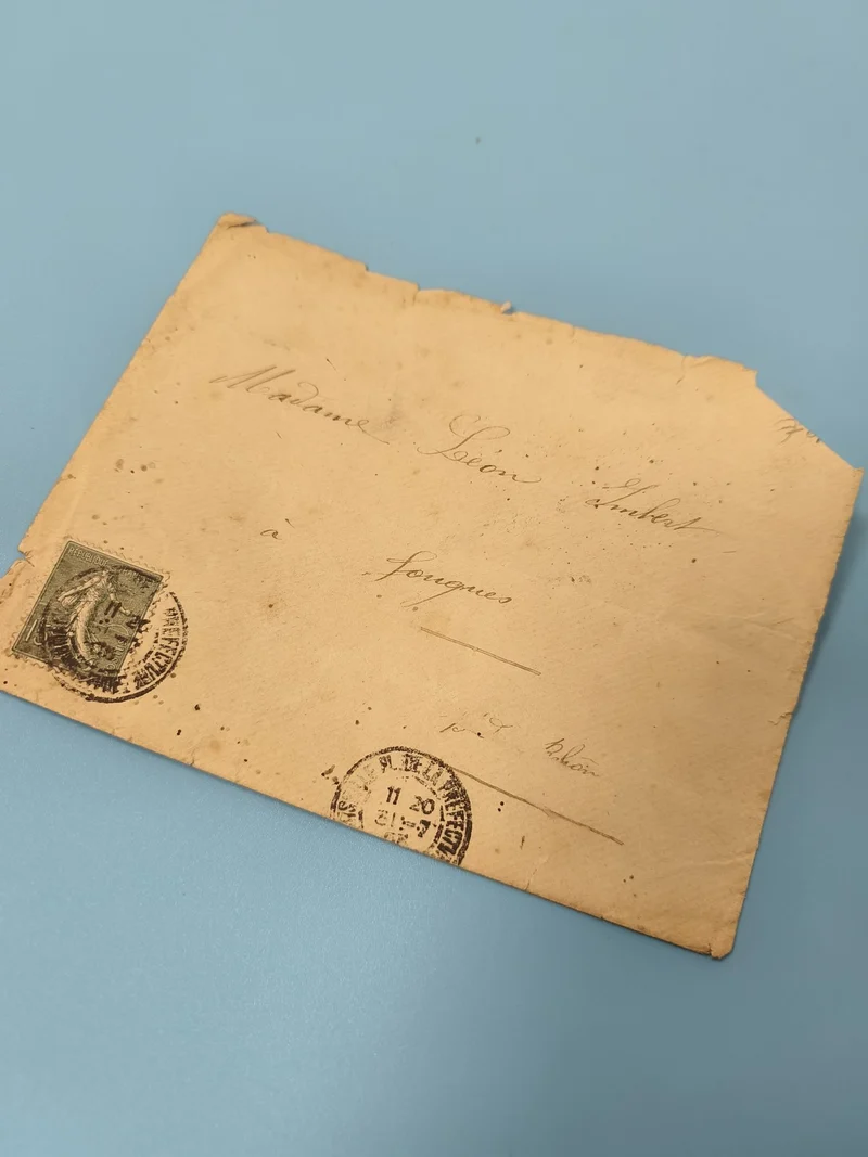 Ancienne enveloppe philatélie timbrée cachet postal collection vintage