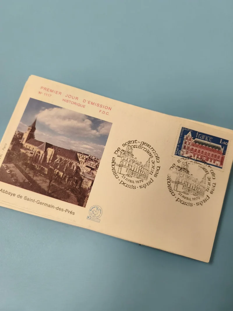Enveloppe FDC Premier Jour d'Émission Abbaye Saint-Germain-des-Prés Paris Timbre