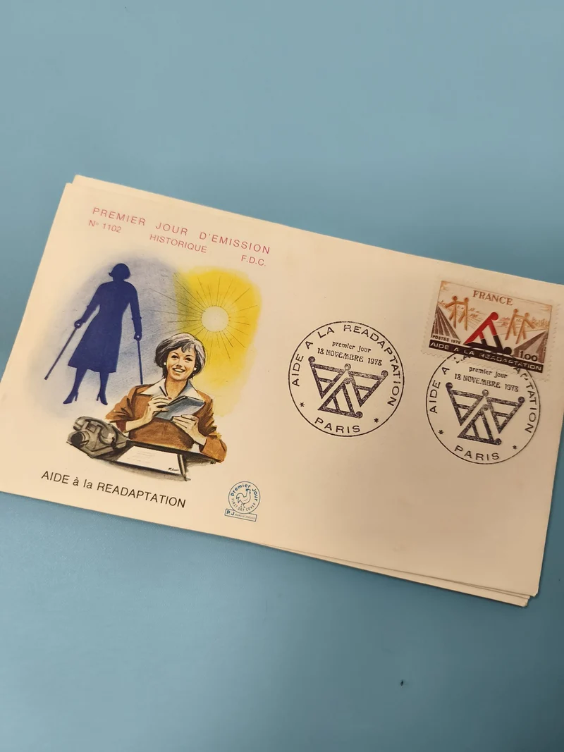 Enveloppe premier jour FDC Aide à la réadaptation illustration couleur Paris