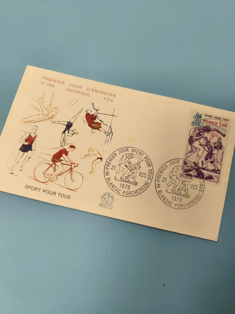 Enveloppe FDC Premier Jour Sport Pour Tous 1978 ? Illustrations athlétisme gymna