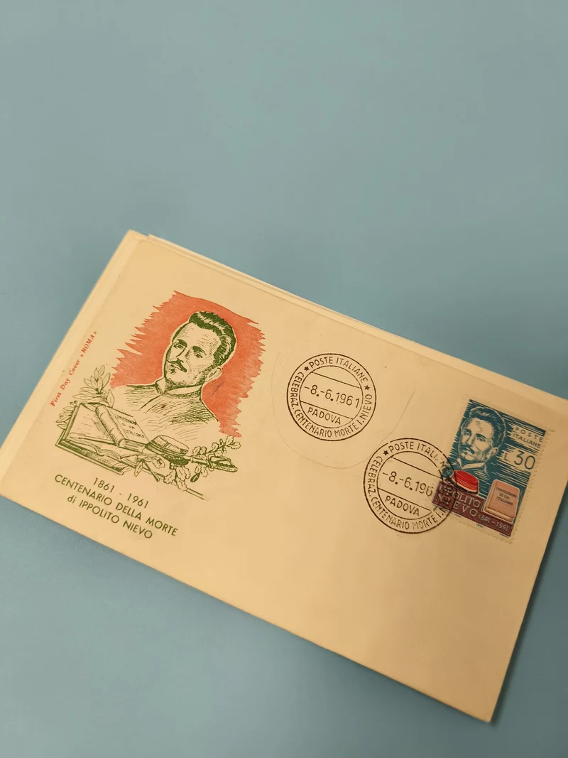 Enveloppe premier jour d?émission FDC Ippolito Nievo 1961 timbre illustré