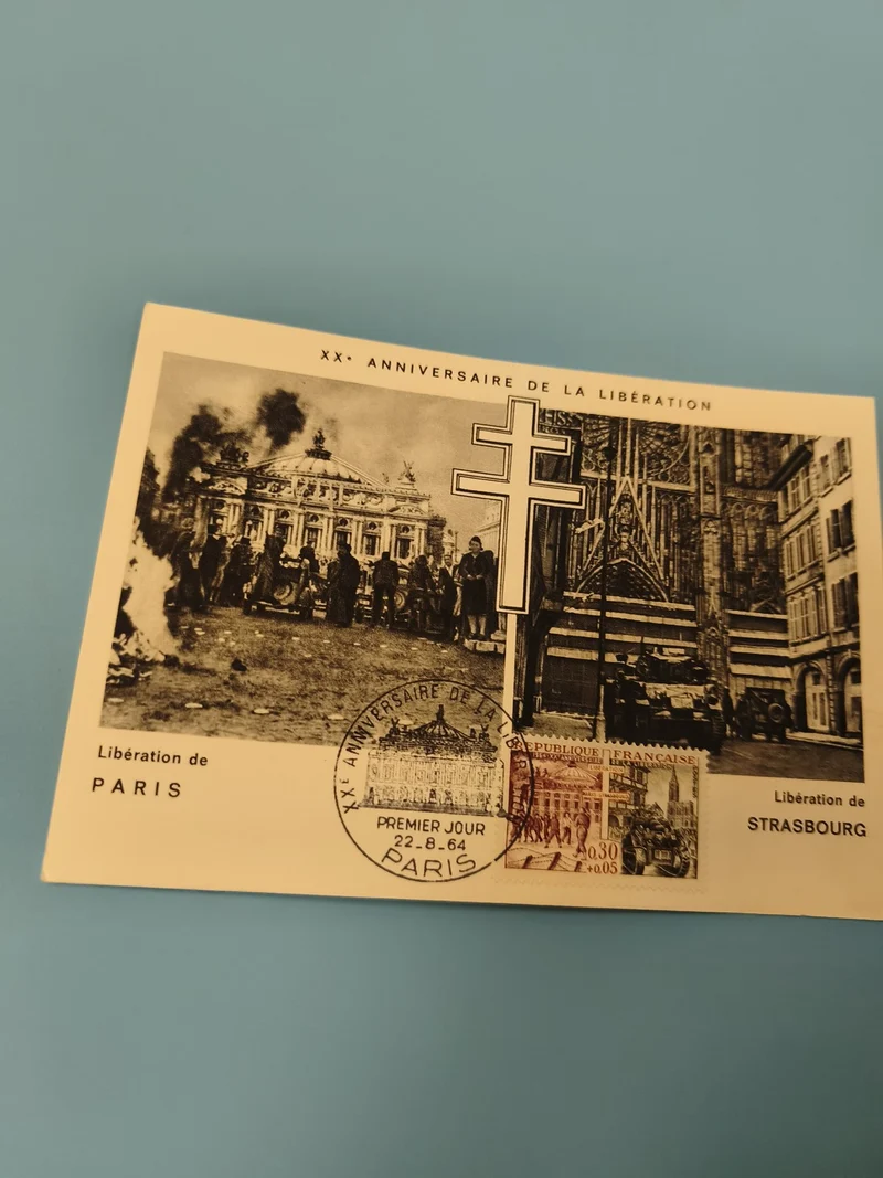 Enveloppe premier jour FDC XXe Anniversaire Libération Paris Strasbourg 1964 (Re