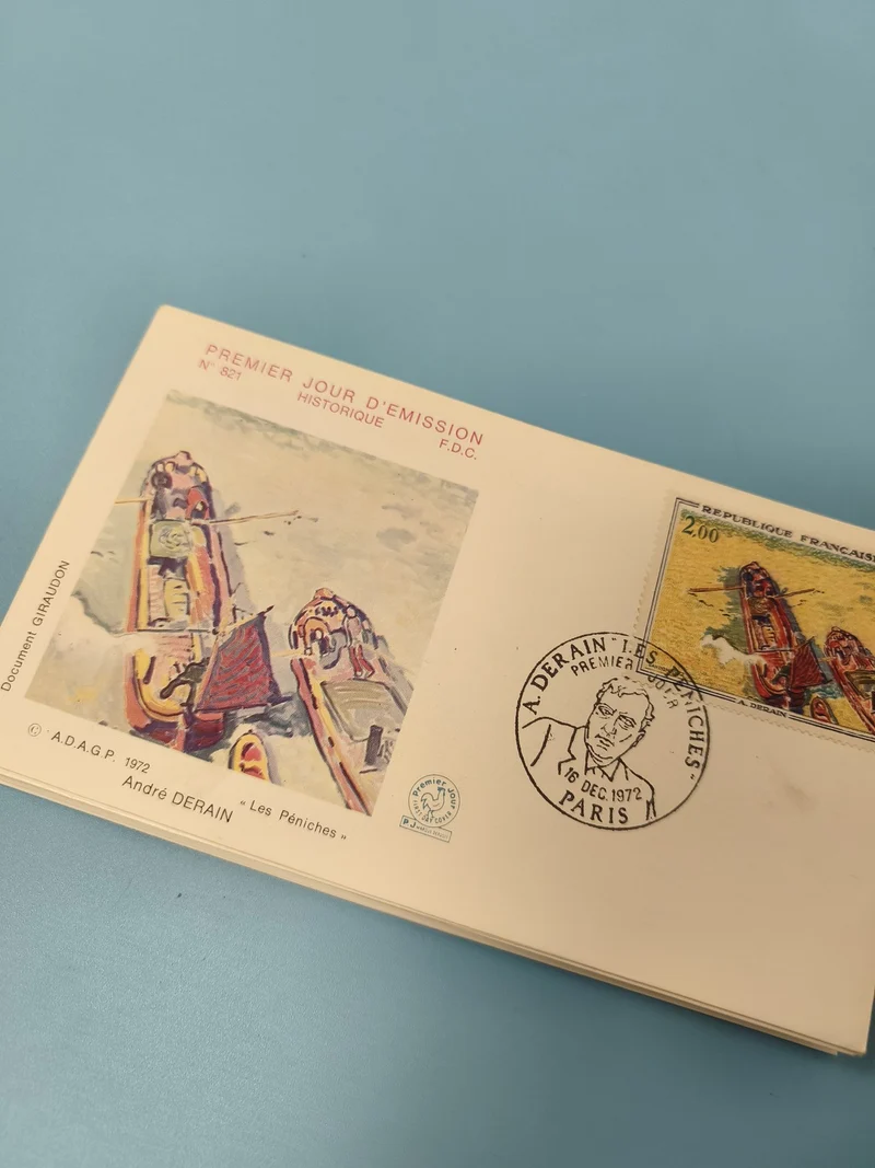 Enveloppe FDC Premier Jour d?Émission André Derain Les Péniches 1972 Timbre