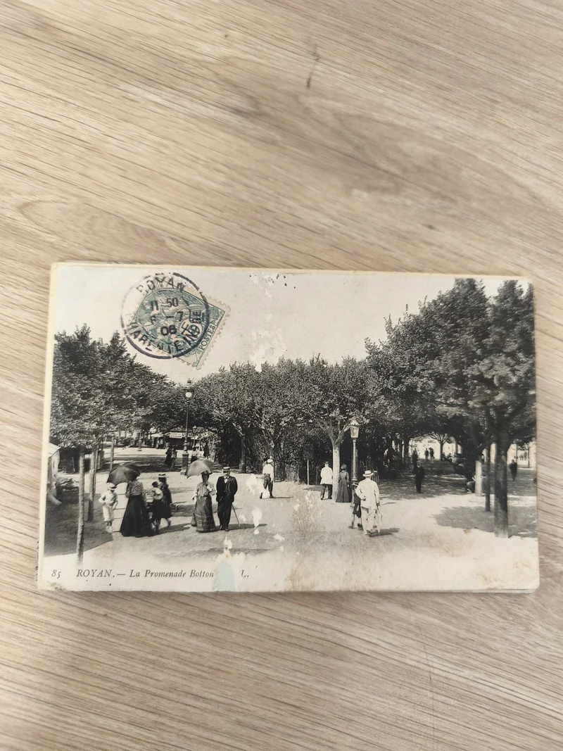 Ancienne carte postale Royan Promenade Bolton CPA timbre années 1900