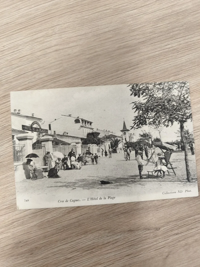 Ancienne carte postale Cros de Cagnes Hôtel de la Plage ND Phot. vintage