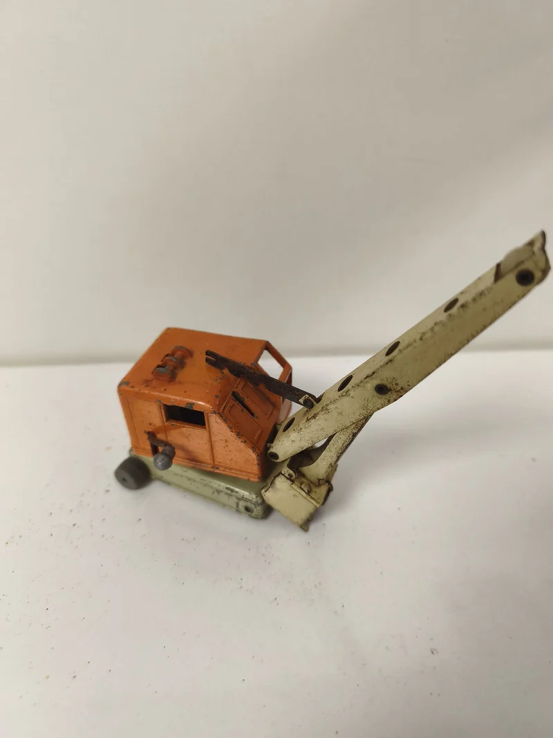 Vintage Corgi Toys 1128 Priestman Luffing Shovel grue miniature orange