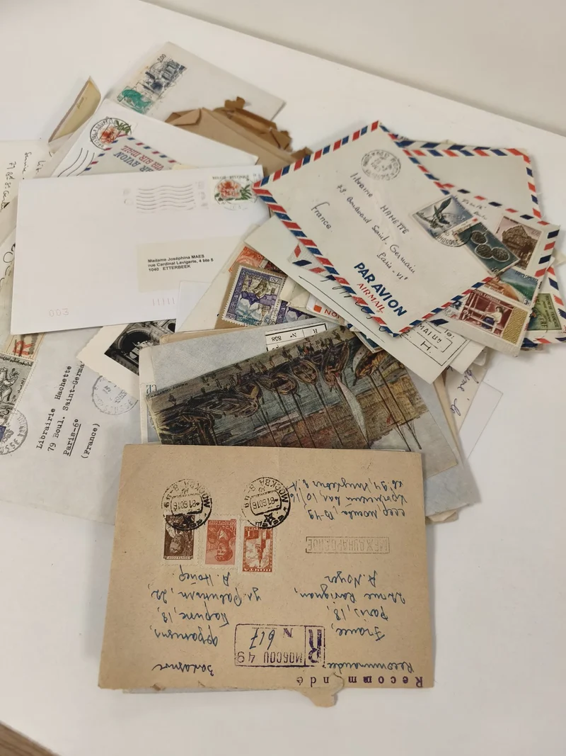 Lot anciennes enveloppes philatélie timbrées, courrier vintage, collection