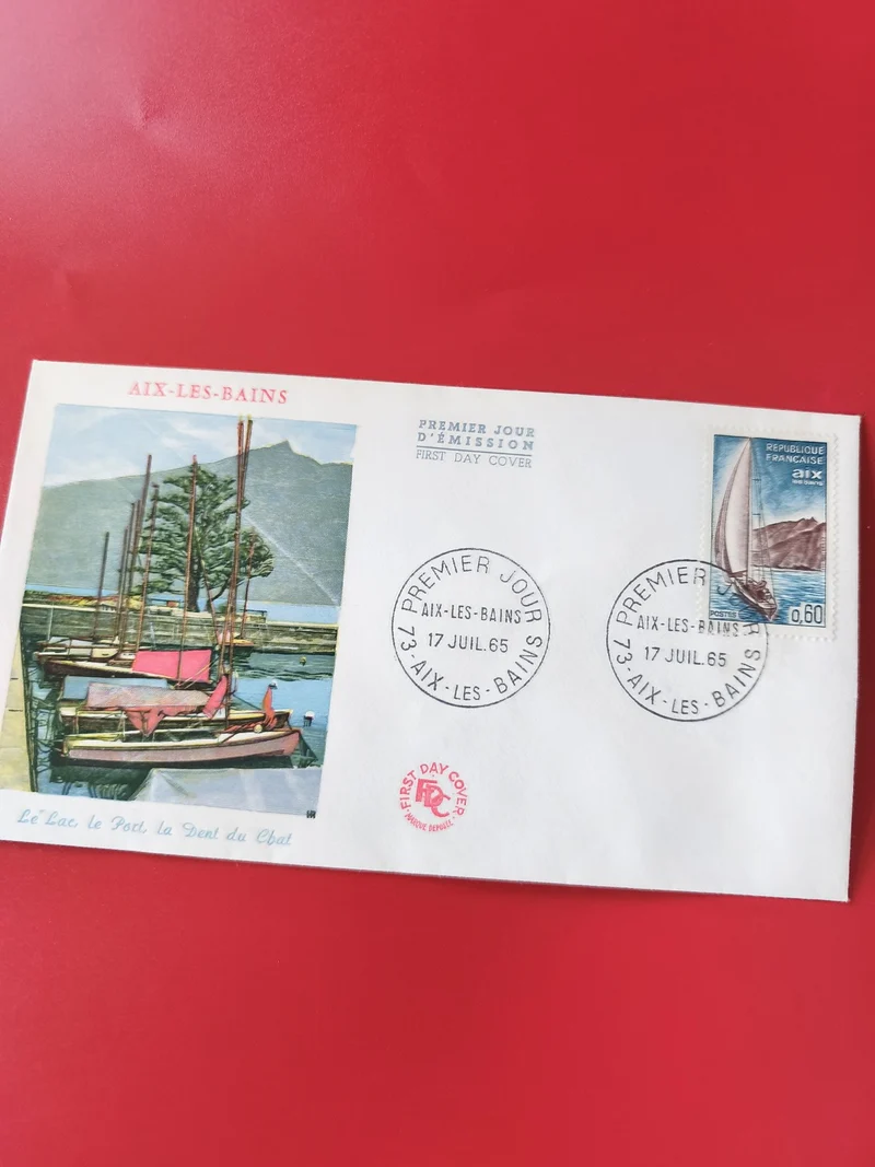 Enveloppe philatélie Premier Jour Aix-les-Bains timbre voilier 1965